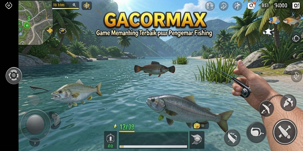 Screenshot GACORMAX menunjukkan aksi memancing yang menarik dalam game.