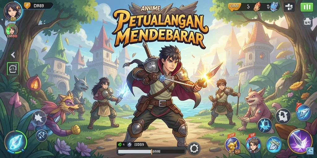 Screenshot gameplay IDR89 menampilkan aksi seru dalam dunia anime.
