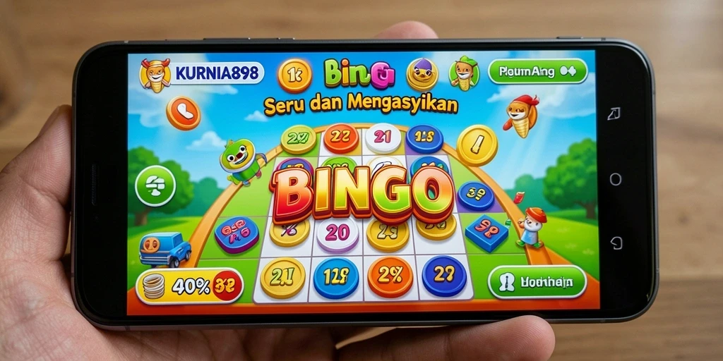 Tampilan gameplay seru dengan papan Bingo KURNIA898.