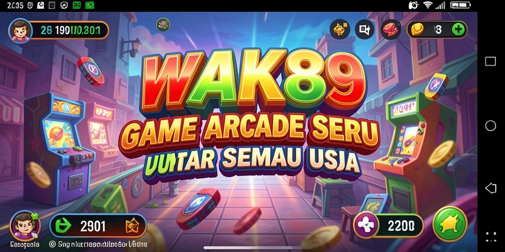 Screenshot gameplay WAK89, menunjukkan aksi seru dalam gameplay arcade.